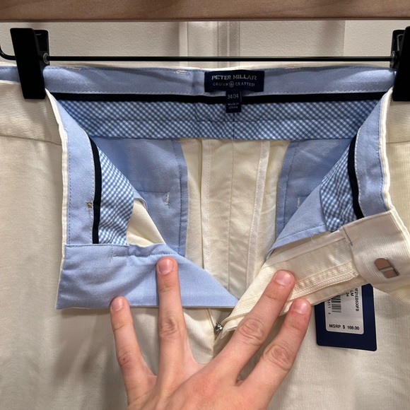 Peter Millar Cream Crown Superior Soft Corduroy Five Pocket Jeans 34 x 34 NWT - Picture 6 of 8